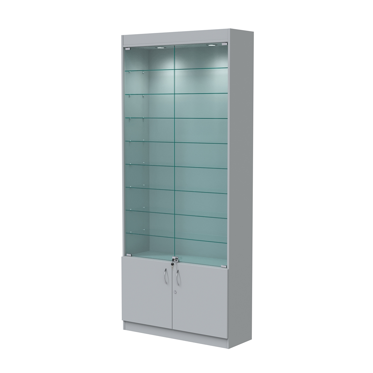 Витрина ОПТИКА №1-1 (задняя стенка ДВП) Серый