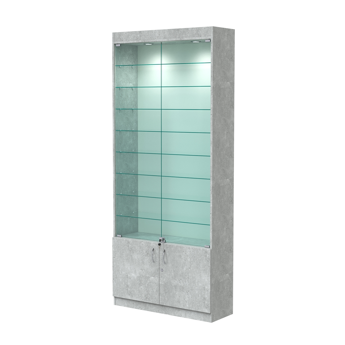 Витрина ОПТИКА №1-1 (задняя стенка ДВП) Метрополитан Грей