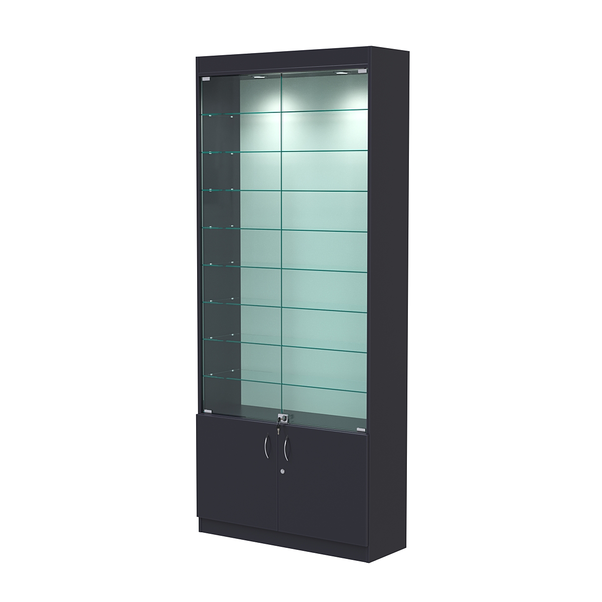 Витрина ОПТИКА №1-1 (задняя стенка ДВП) Антрацит