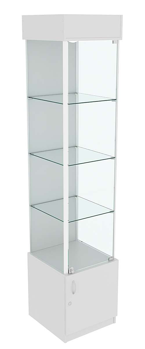 Витрина квадратная ЛЮКС №10 с подсветкой Серый