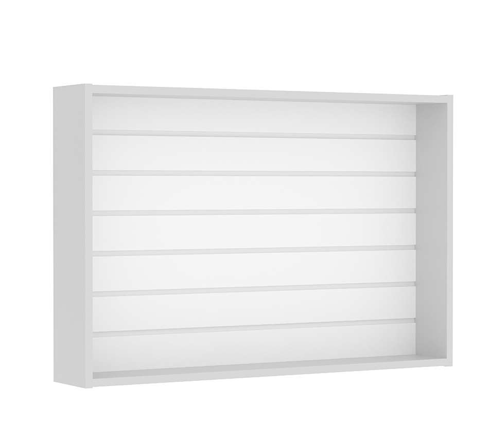 Витрина настенная №3-1В с эконом панелью Серый