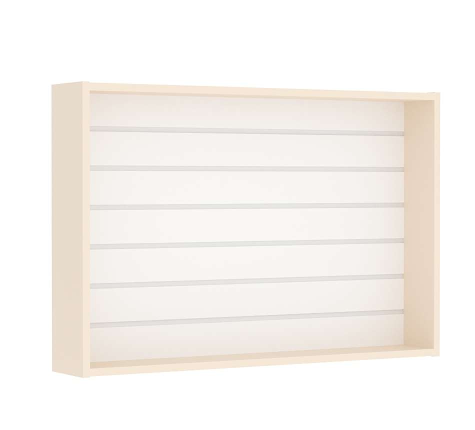 Витрина настенная №3-1В с эконом панелью Крем Вайс