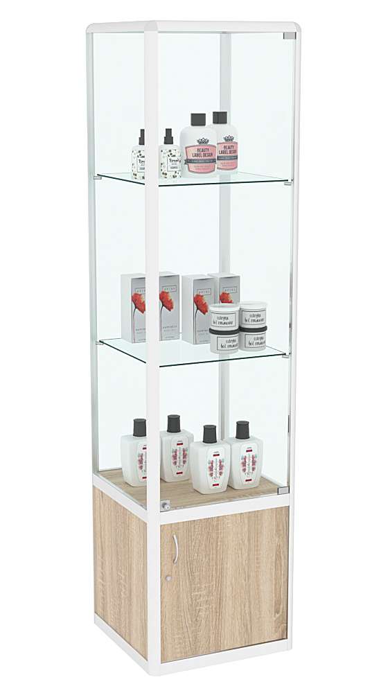 Витрина из профиля Стаканчик №2 Дуб сонома