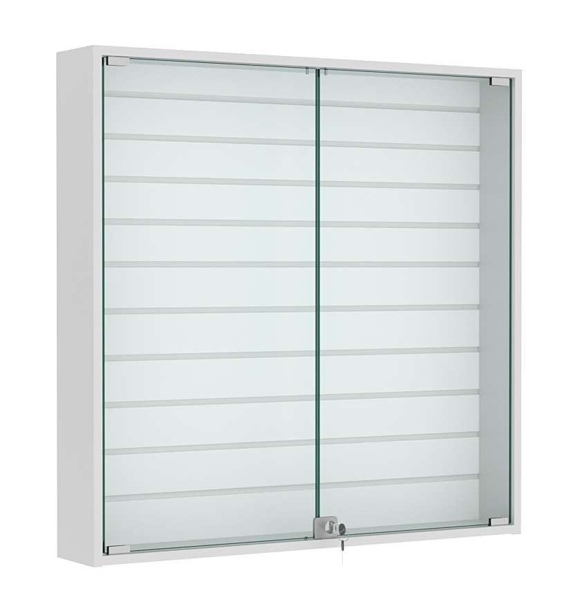 Витрина настенная №4-1Б закрытая с экономпанелью Серый