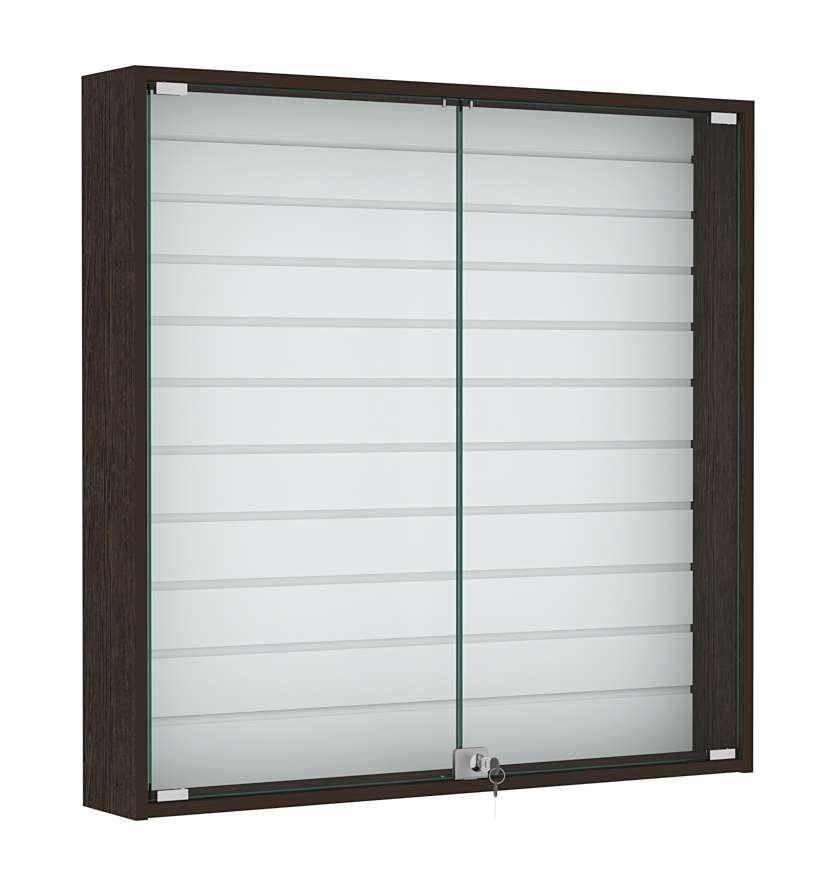 Витрина настенная №4-1Б закрытая с экономпанелью Дуб Венге