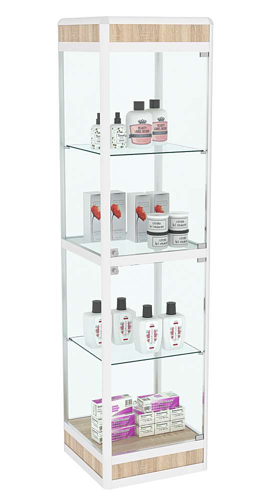 Витрина из профиля Стаканчик №3  Дуб сонома