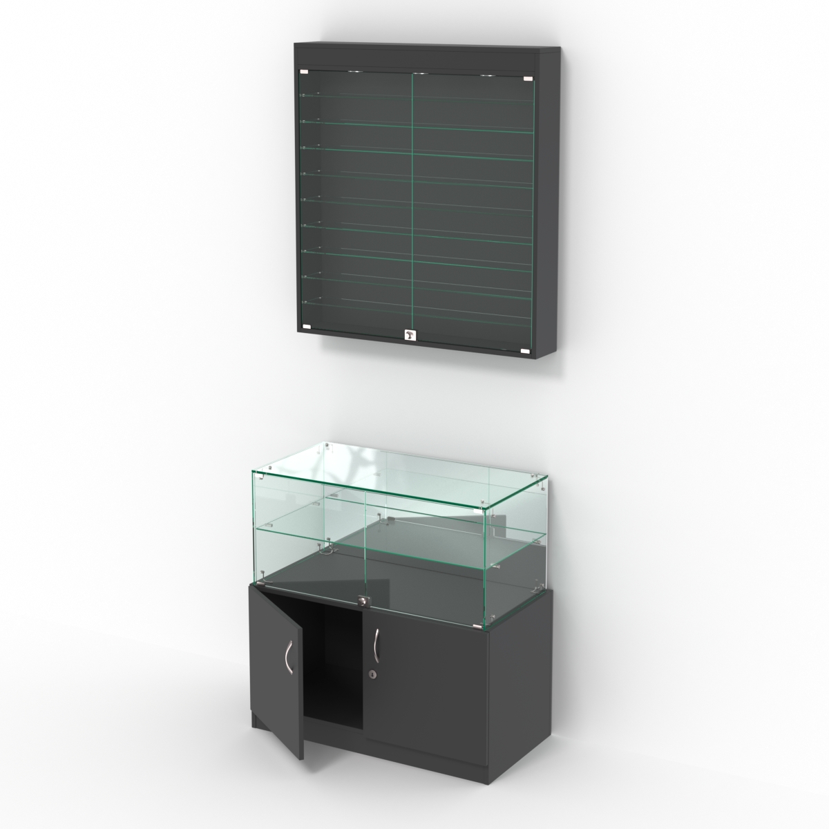 Комбинированный прилавок-витрина демонстрационный КПВ-01-07 Черный