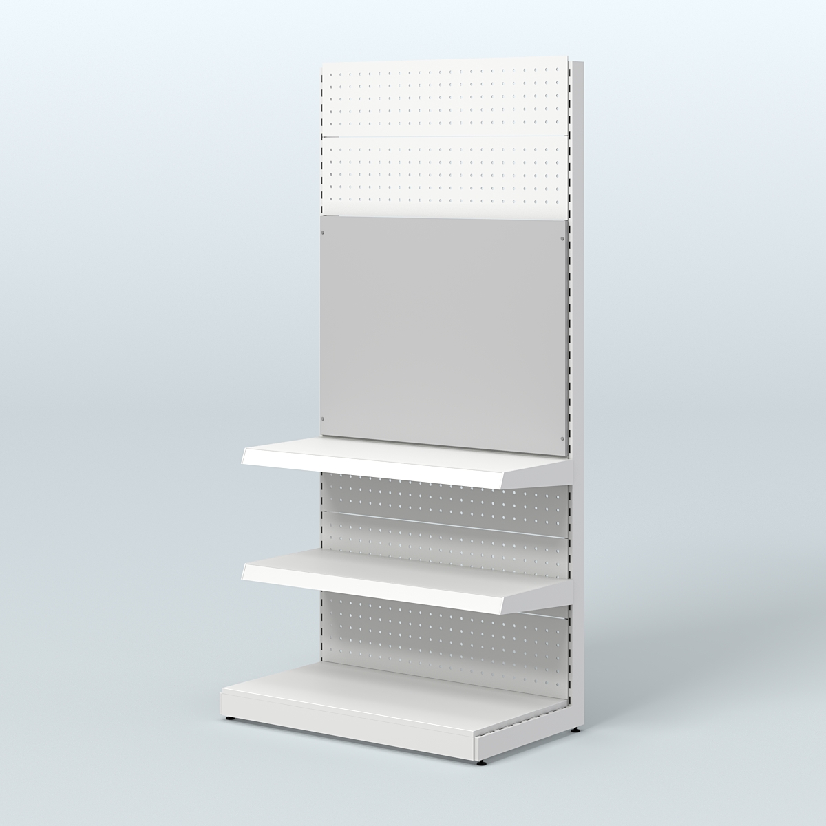 Металлический стеллаж под врезные краны для магазина разливного пива и рыбы BEER&FISH-МС-2150-1 Серый