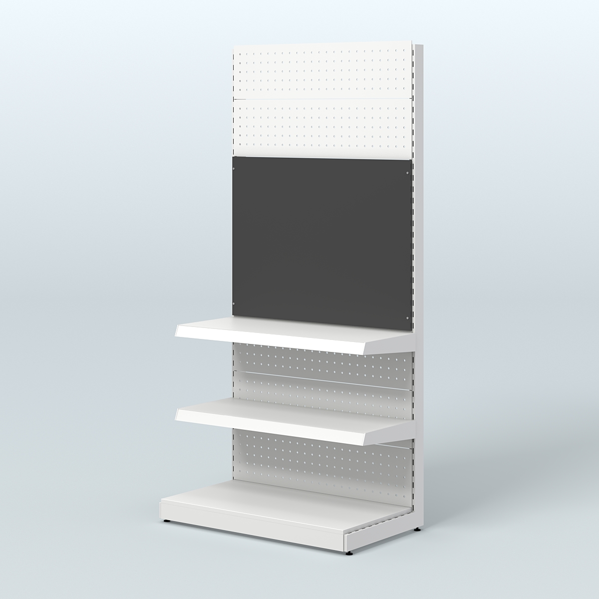 Металлический стеллаж под врезные краны для магазина разливного пива и рыбы BEER&FISH-МС-2150-1 Черный