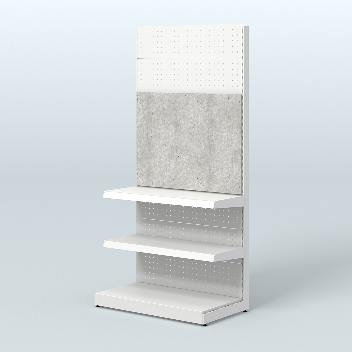 Металлический стеллаж под врезные краны для магазина разливного пива и рыбы BEER&FISH-МС-2150-1 Метрополитан Грей