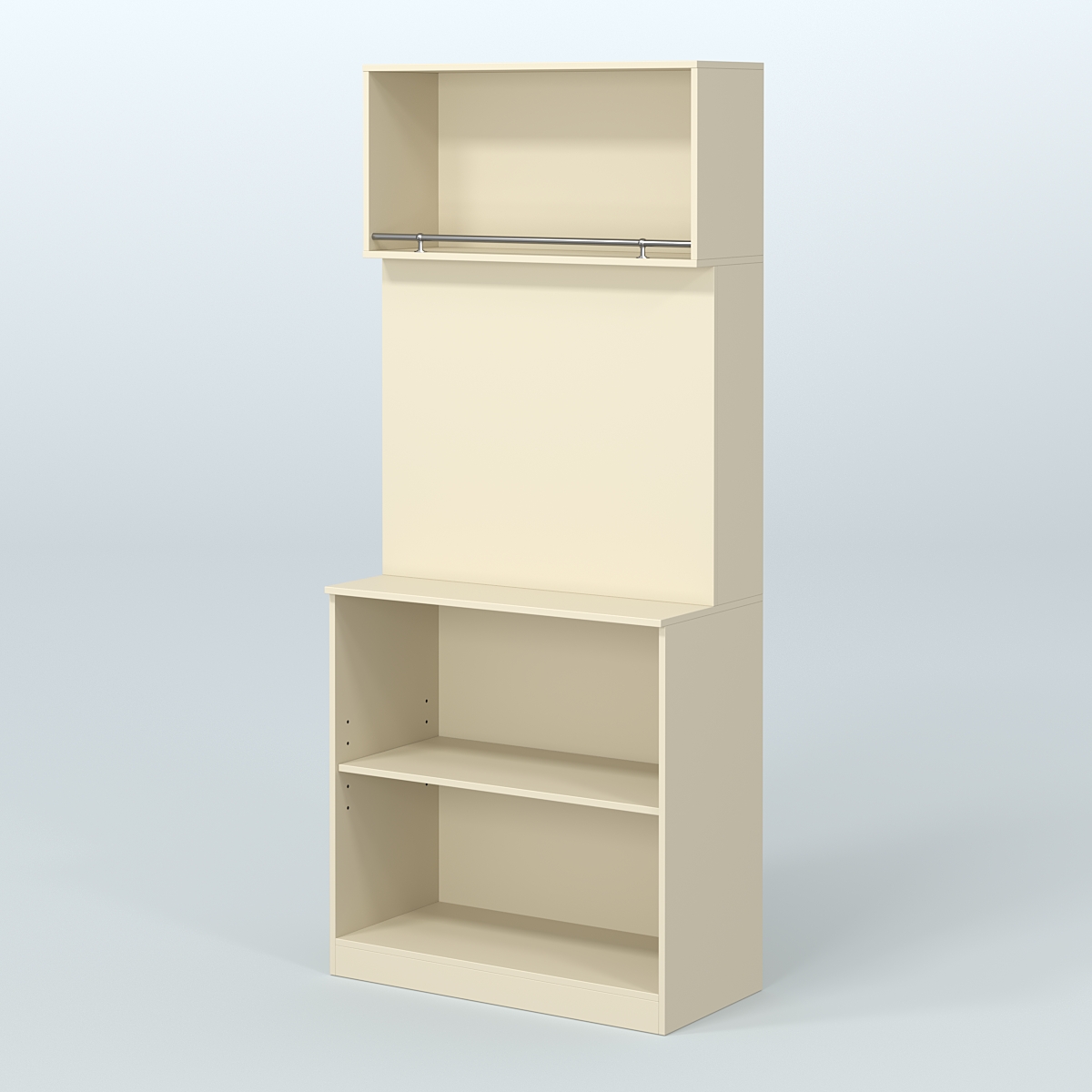 Специализи- рованный прямоугольный стеллаж из ДСП под врезные краны для магазина разливного пива и рыбы BEER&FISH-СПД-01 Крем Вайс