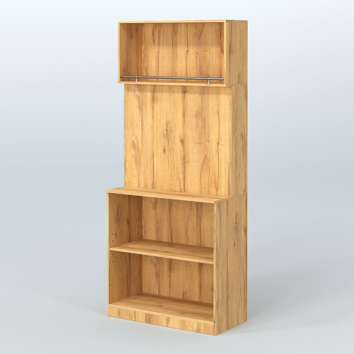 Специализи- рованный прямоугольный стеллаж из ДСП под врезные краны для магазина разливного пива и рыбы BEER&FISH-СПД-01 Дуб Золотистый