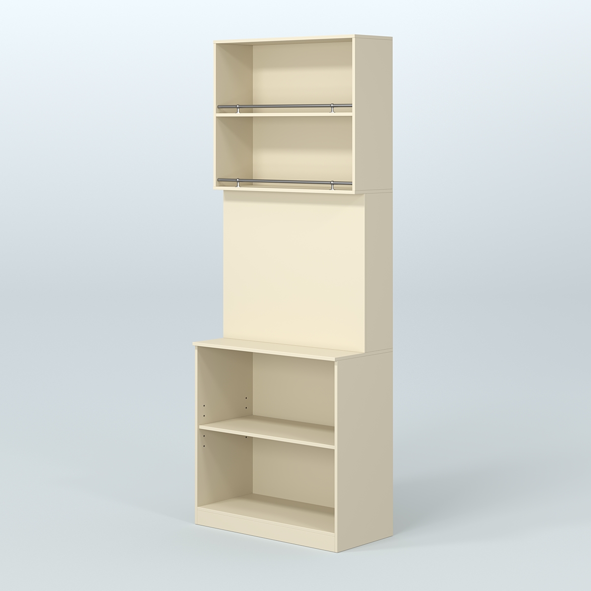 Высокий специализи- рованный стеллаж из ДСП под врезные краны с полками для магазина разливного пива и рыбы BEER&FISH-СПД-03 Крем Вайс