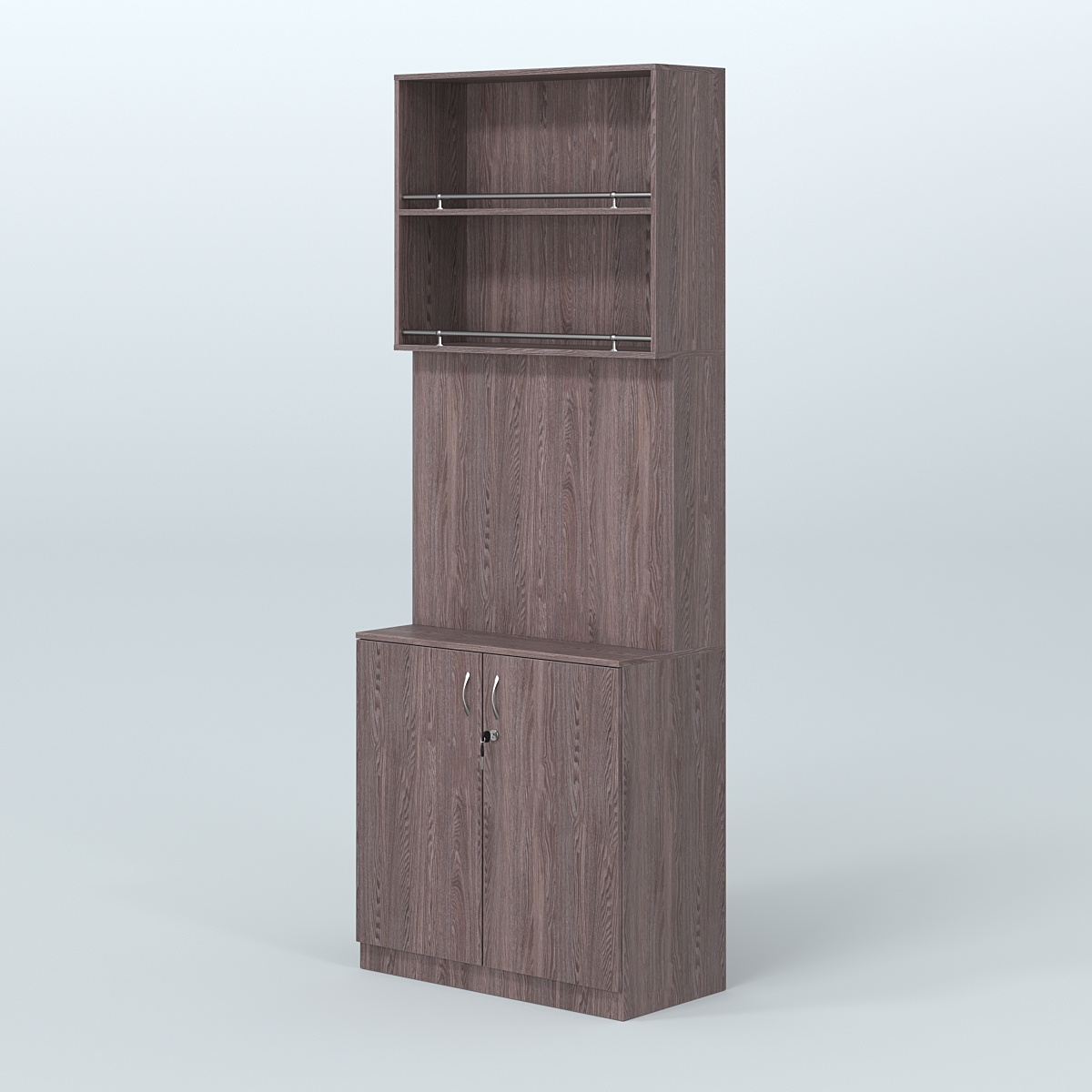 Высокий специализи- рованный стеллаж из ДСП под врезные краны с накопителем для магазина разливного пива и рыбы BEER&FISH-СПД-04 Ясень Анкор темный