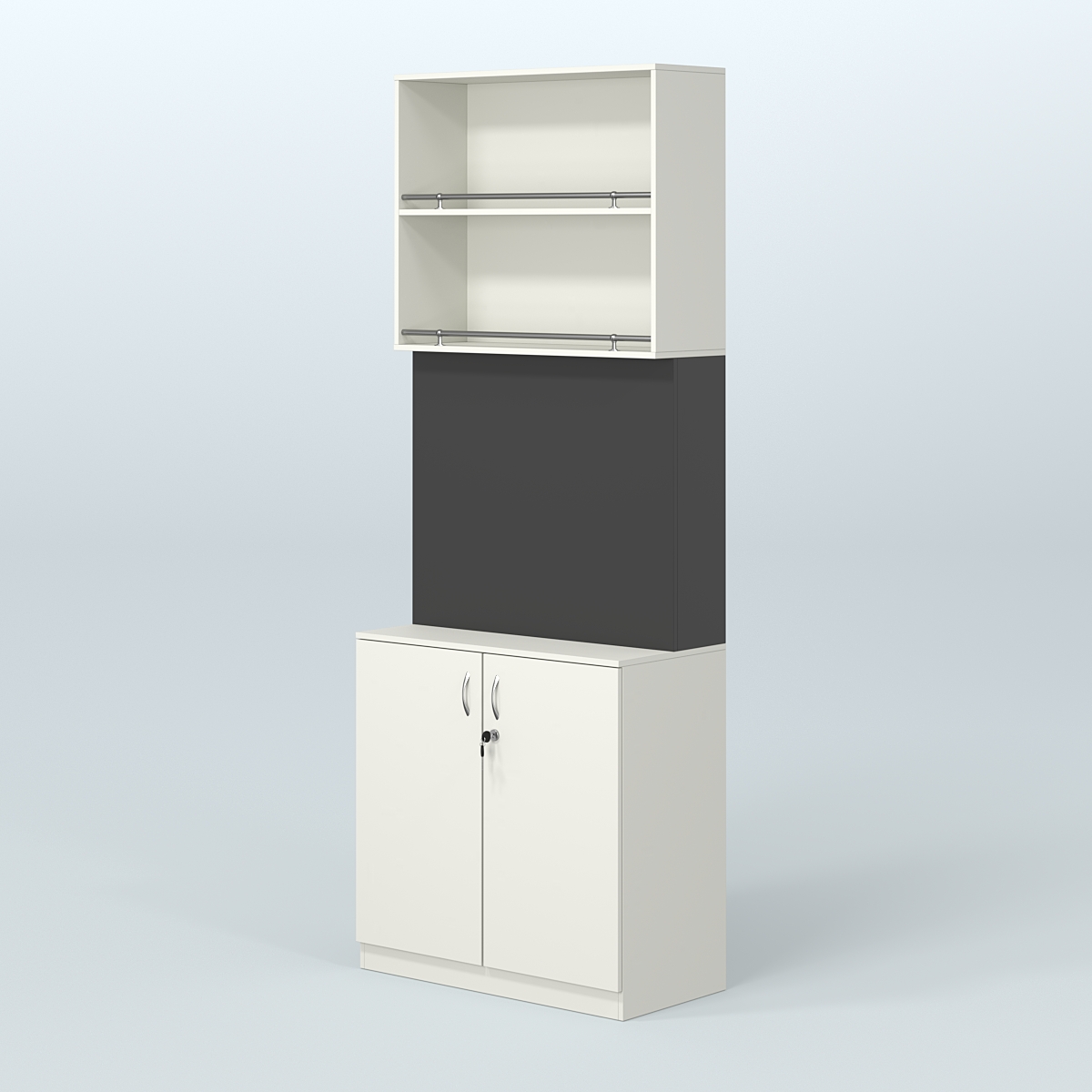 Высокий специализи- рованный стеллаж из ДСП под врезные краны с накопителем для магазина разливного пива и рыбы BEER&FISH-СПД-04 Белый и Черный