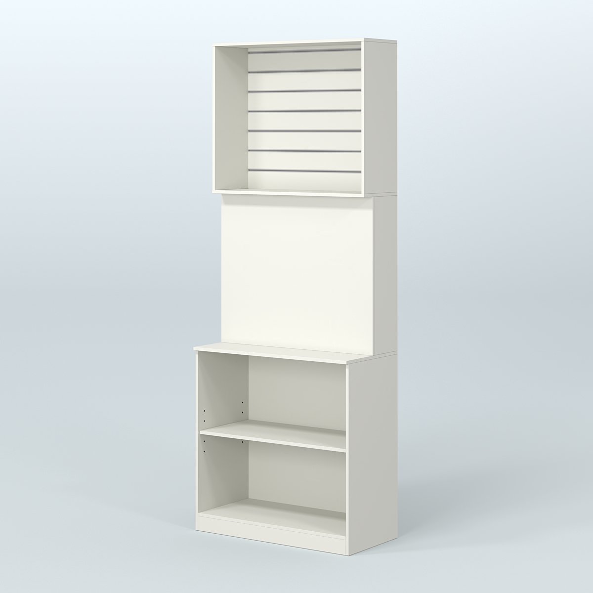 Высокий специализи- рованный стеллаж из ДСП под врезные краны с экономпанелью для продажи разливного пива и рыбы BEER&FISH-СПД-05 Белый