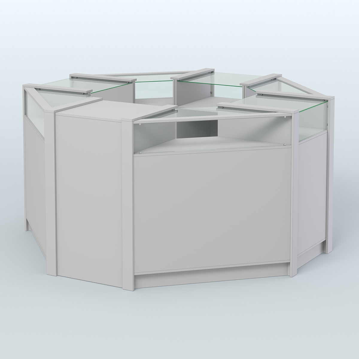 Торговый островок небольшой в стиле ЛОФТ №1 (4,72 кв.м) Серый