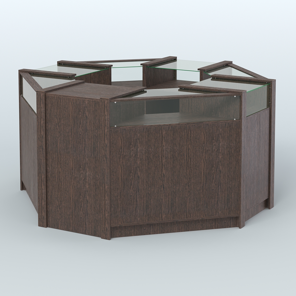 Торговый островок небольшой в стиле ЛОФТ №1 (4,72 кв.м) Дуб Венге