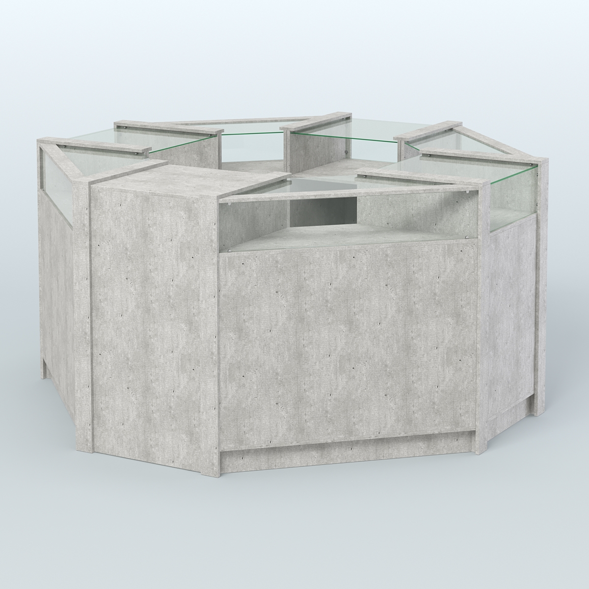 Торговый островок небольшой в стиле ЛОФТ №1 (4,72 кв.м) Метрополитан Грей