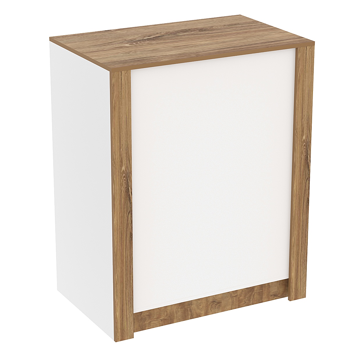 Прилавок из ДСП Модерн №1-КР-900 под выдачу товара отдельно- стоящий Белый + Дуб Канзас коричневый