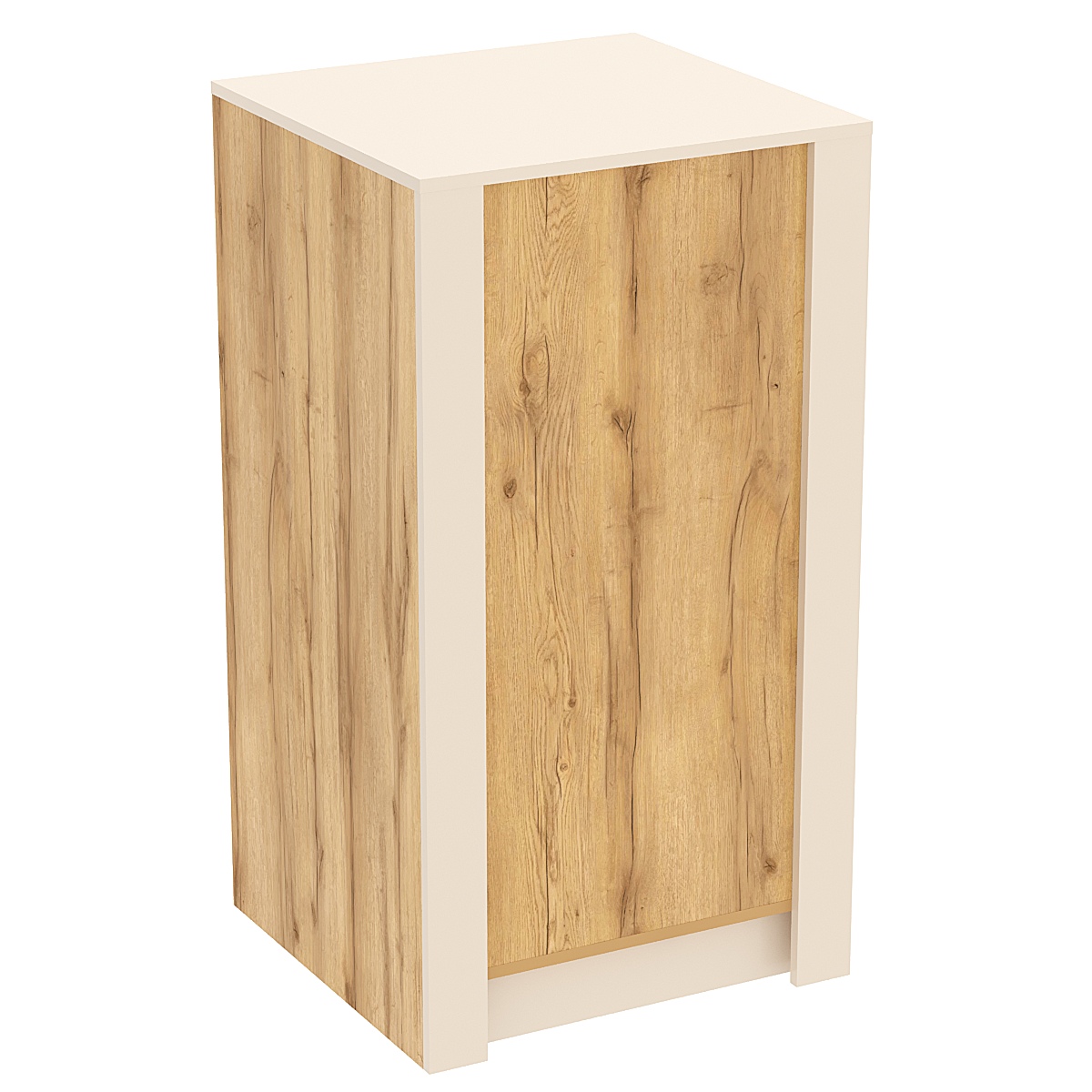 Прилавок из ДСП Модерн №1-КР-600 узкий отдельно- стоящий Дуб Золотистый и Крем Вайс