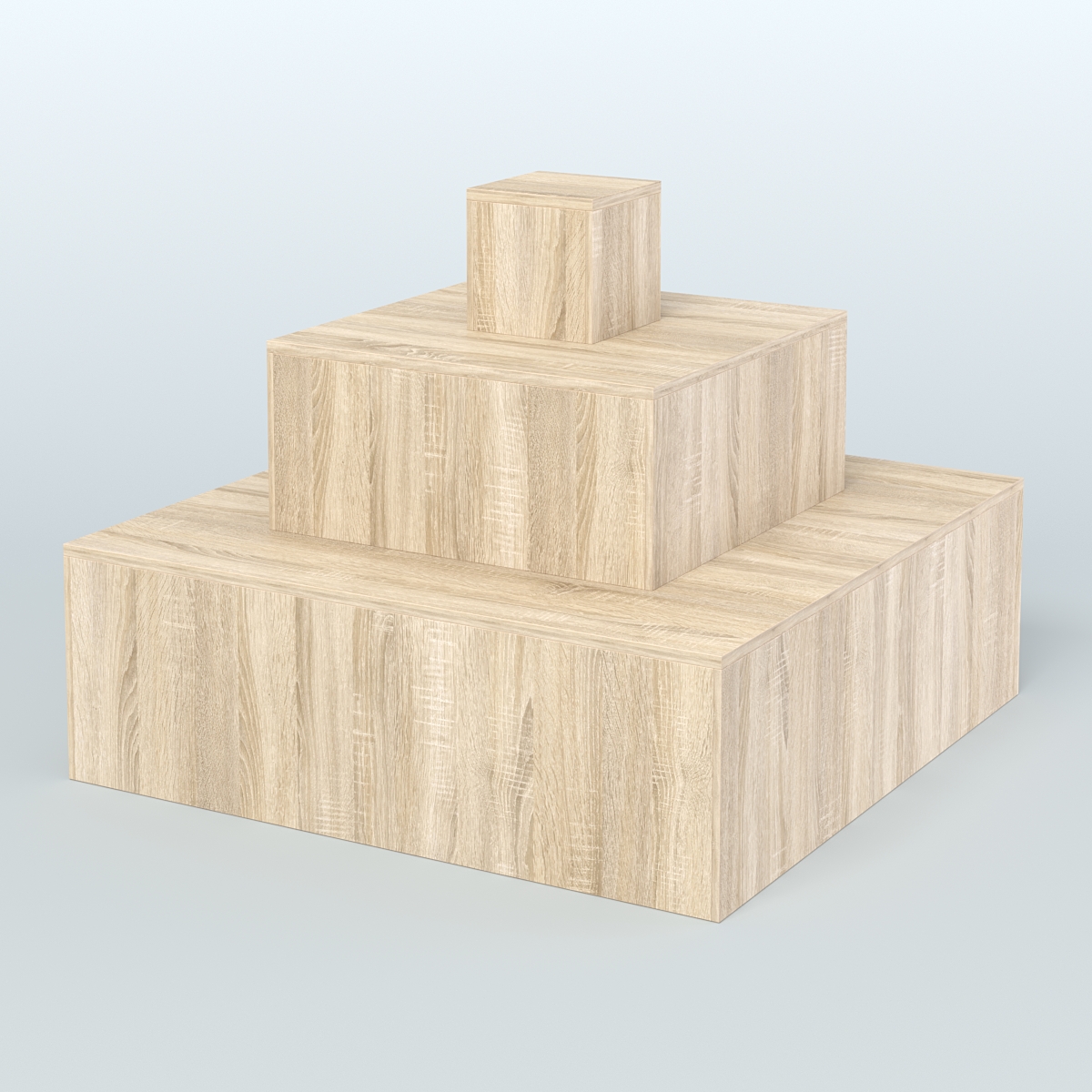 Островок-пирамида квадратный для торговых центров №1 Дуб сонома