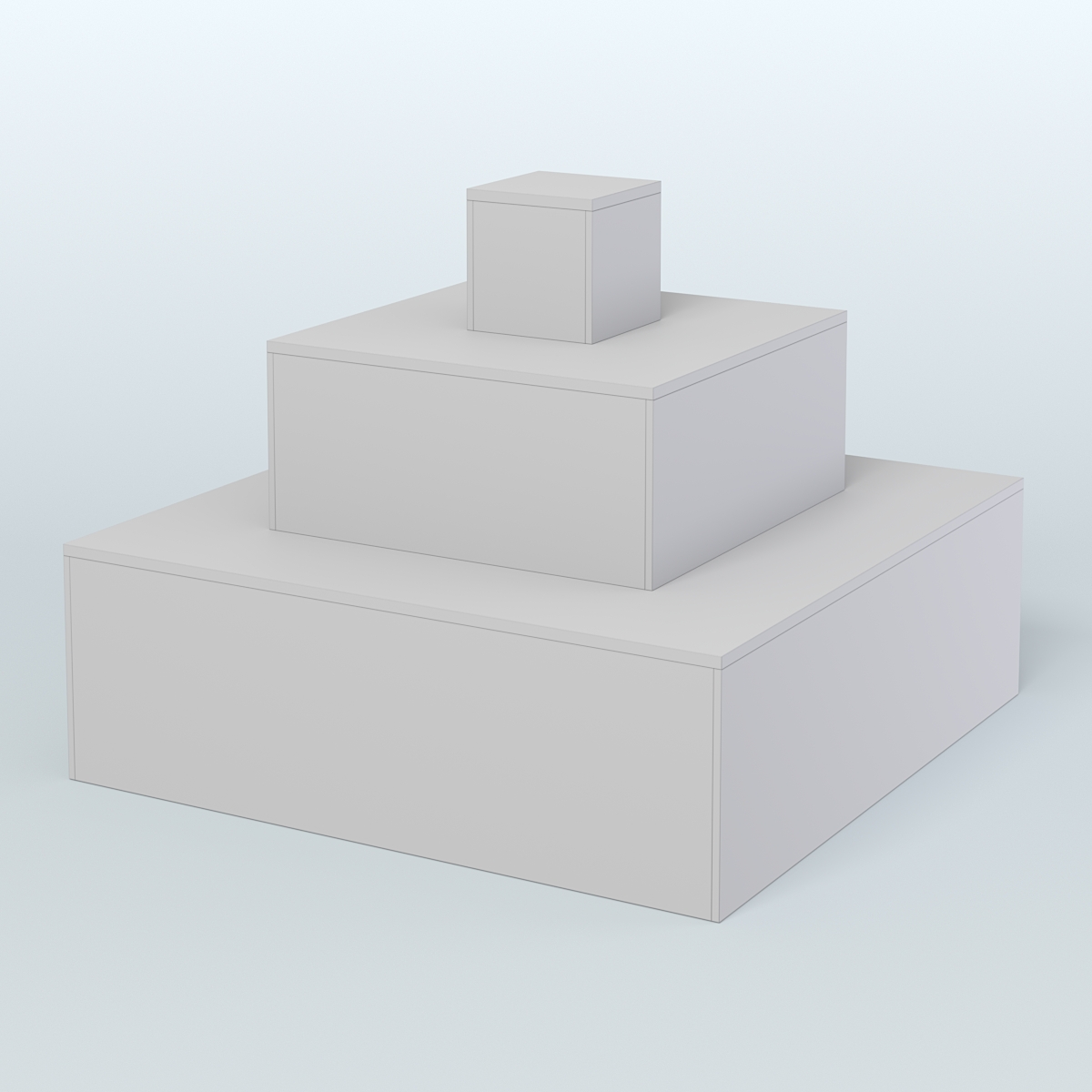 Островок-пирамида квадратный для торговых центров №1 Серый