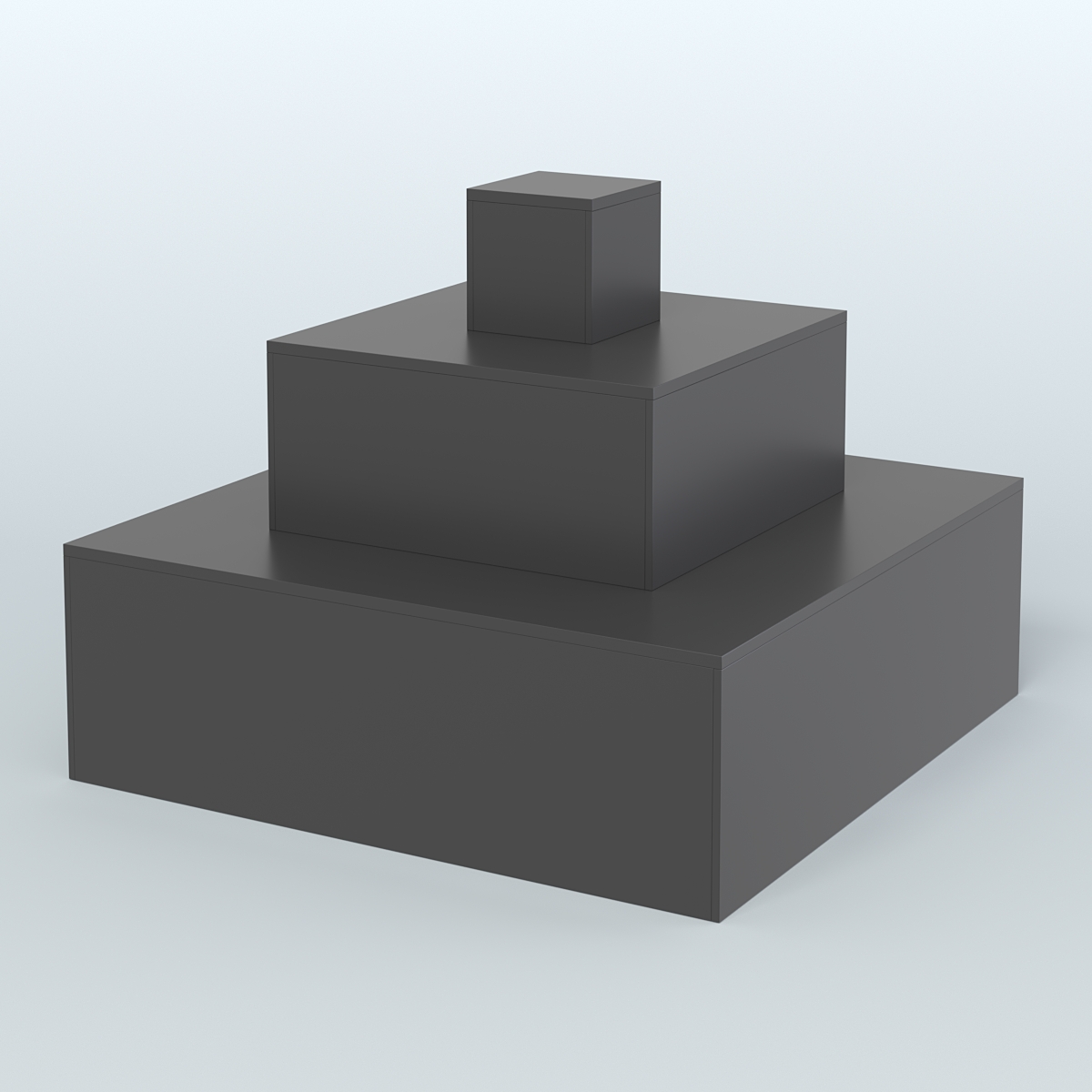 Островок-пирамида квадратный для торговых центров №1 Черный