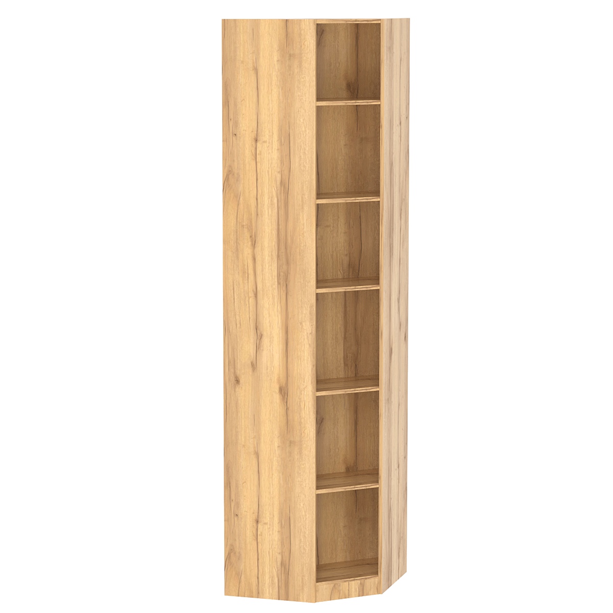 Стеллаж угловой из ДСП серии Эконом №5-400 Дуб Золотистый