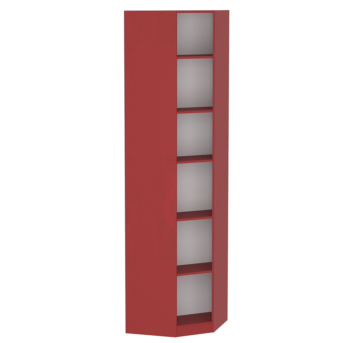 Стеллаж угловой из ДСП серии Эконом №5-400 Красный U0210