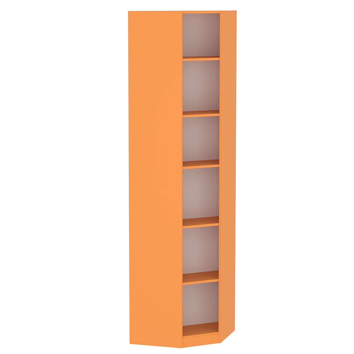 Стеллаж угловой из ДСП серии Эконом №5-400 Оранжевый 0132 BS