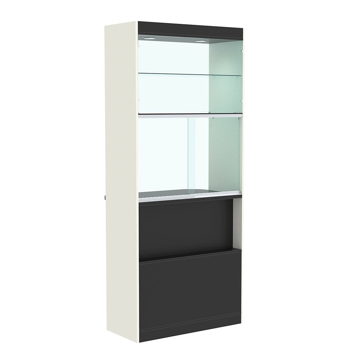 Витрина-прилавок из ДСП №2 Черный и Белый