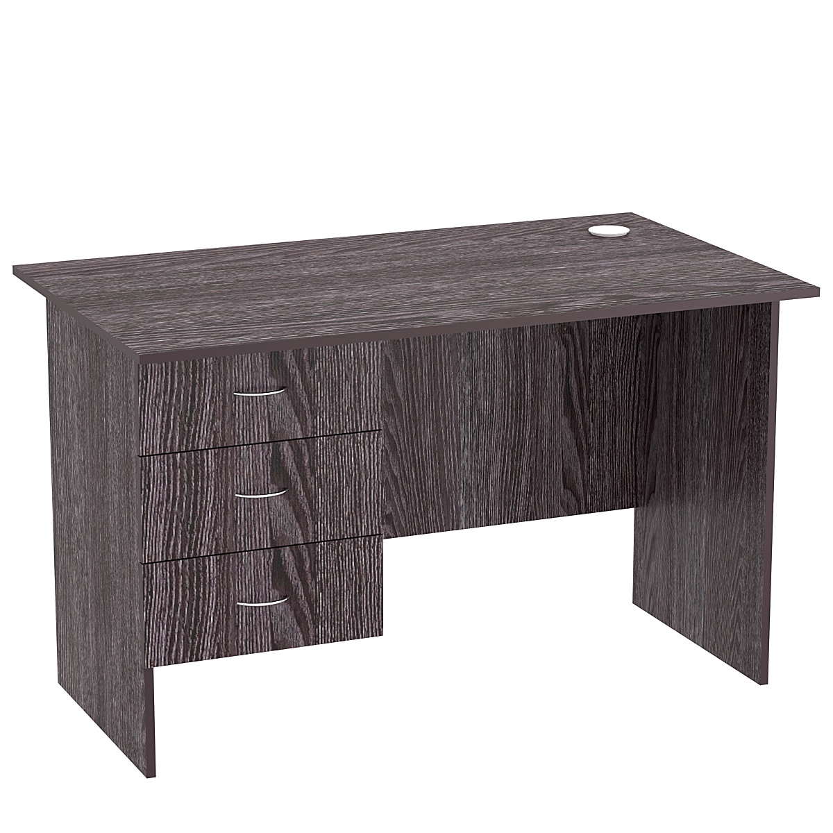 Стол однотумбовый офисный С-06 (левосторонний)  Ясень Анкор темный - U31105