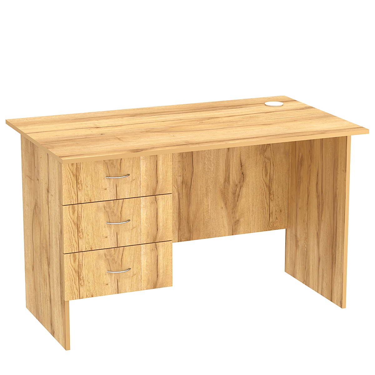 Стол однотумбовый офисный С-06 (левосторонний)  Дуб Золотистый