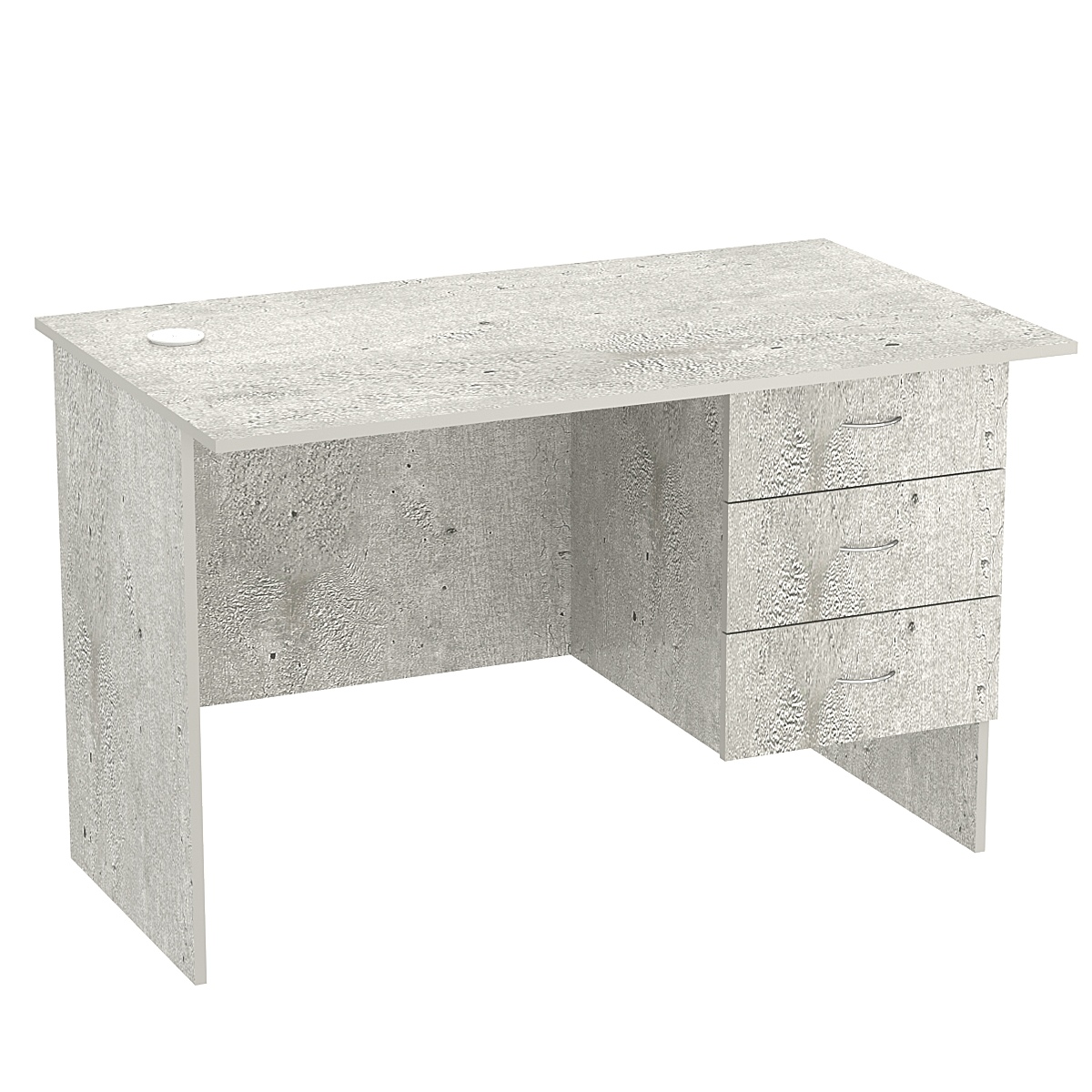 Стол однотумбовый офисный С-06  (право-сторонний) Метрополитан Грей