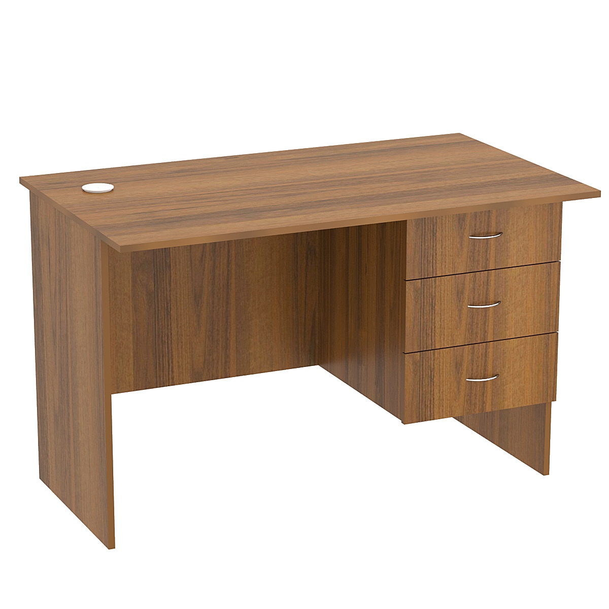 Стол однотумбовый офисный С-06  (право-сторонний) Орех