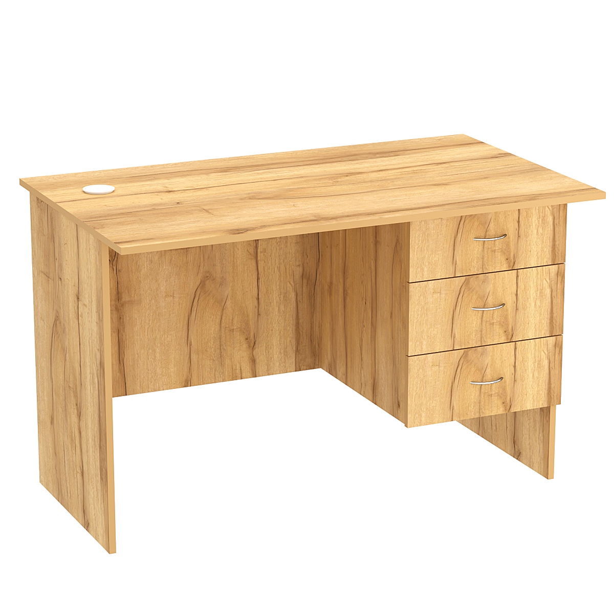 Стол однотумбовый офисный С-06  (право-сторонний) Дуб Золотистый