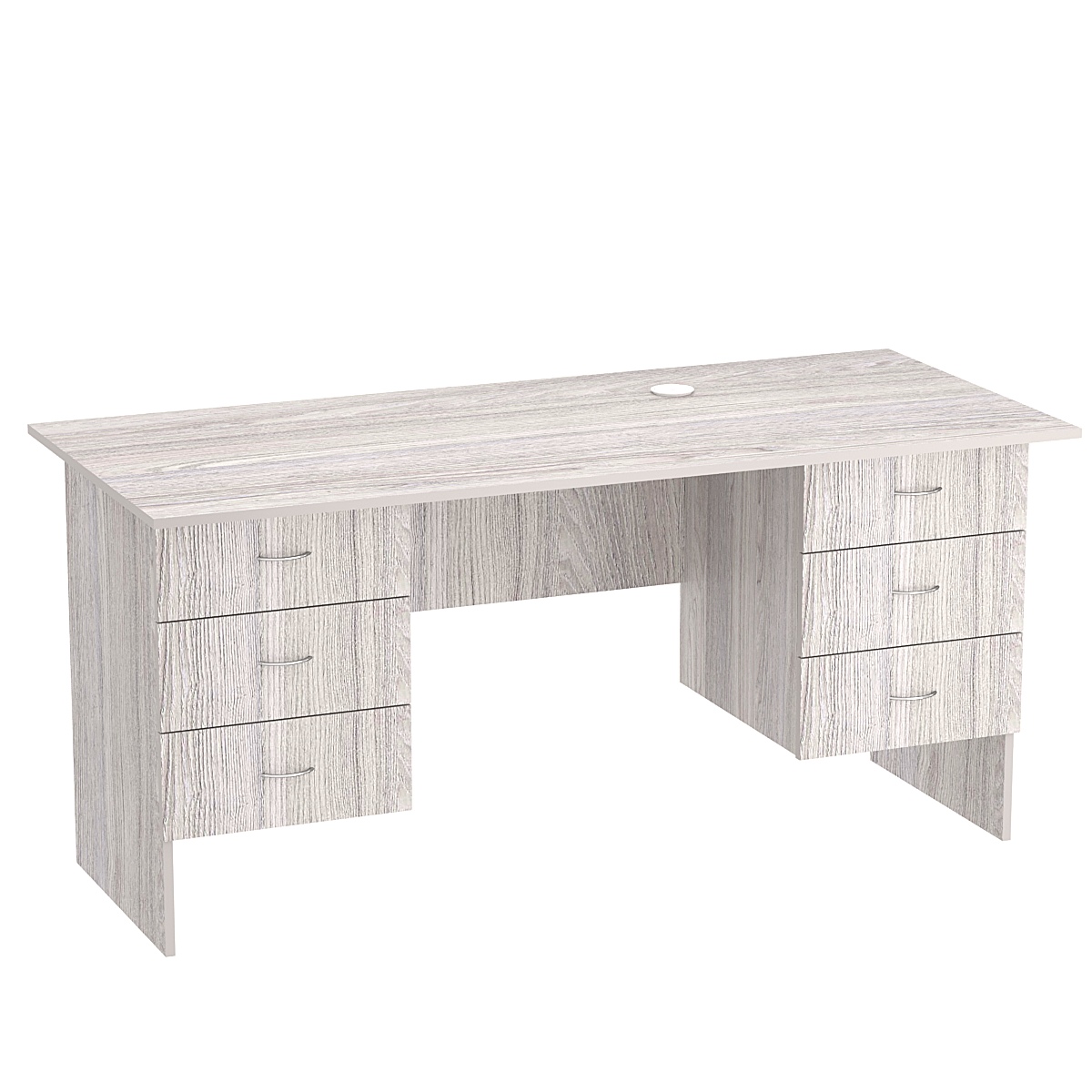 Стол двухтумбовый офисный С-07 Ясень Анкор светлый - U31104