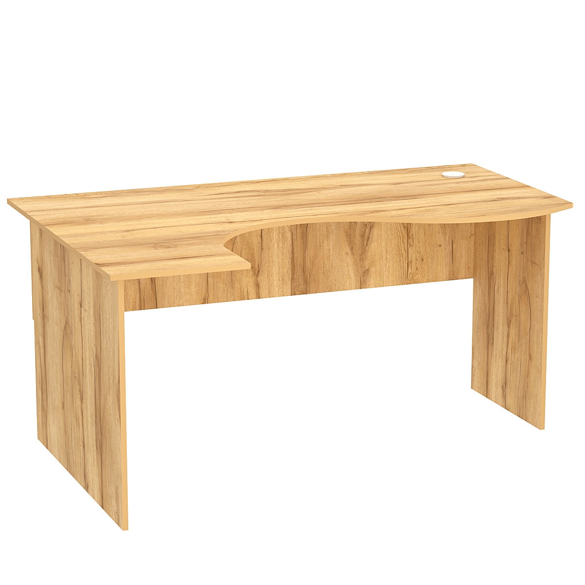 Стол эргономичный офисный СЭ-11 (левосторонний) Дуб Золотистый