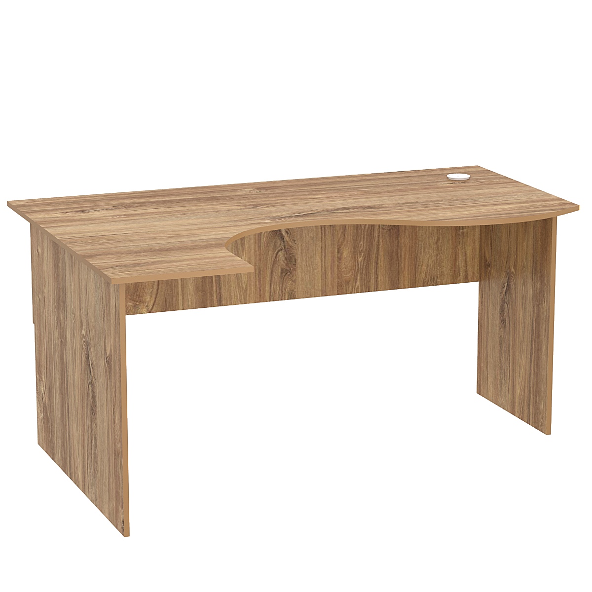 Стол эргономичный офисный СЭ-11 (левосторонний) Дуб канзас коричневый Н1113 ST10