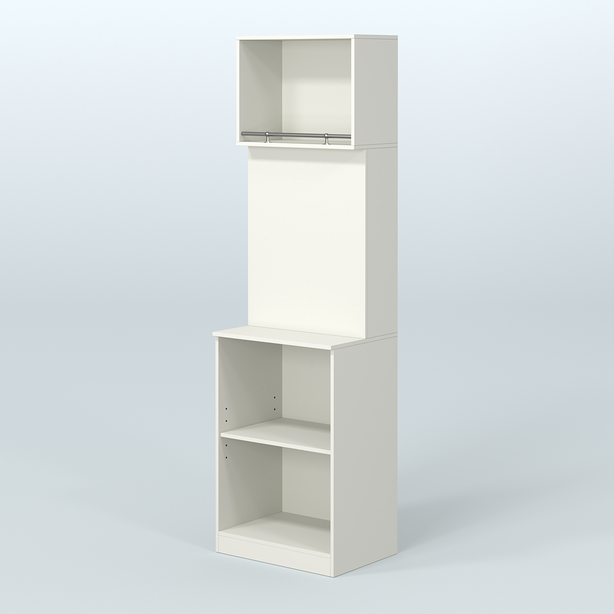 Специализи- рованный узкий стеллаж из ДСП под врезные краны для магазина разливного пива и рыбы BEER&FISH-СПД-01-600 Белый