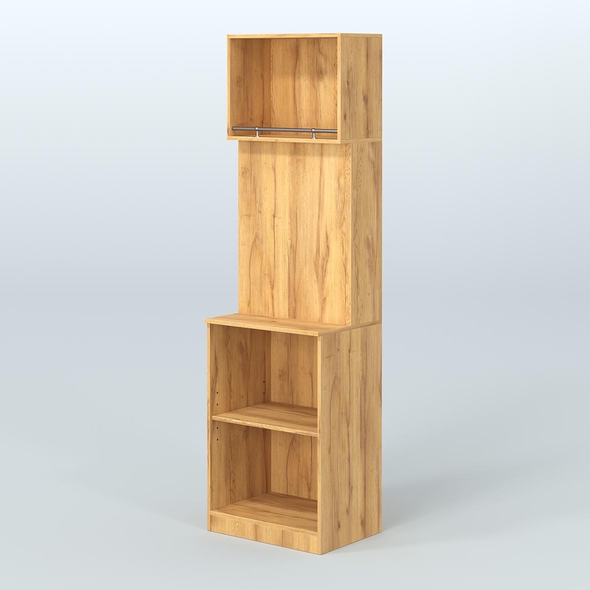 Специализи- рованный узкий стеллаж из ДСП под врезные краны для магазина разливного пива и рыбы BEER&FISH-СПД-01-600 Дуб Золотистый