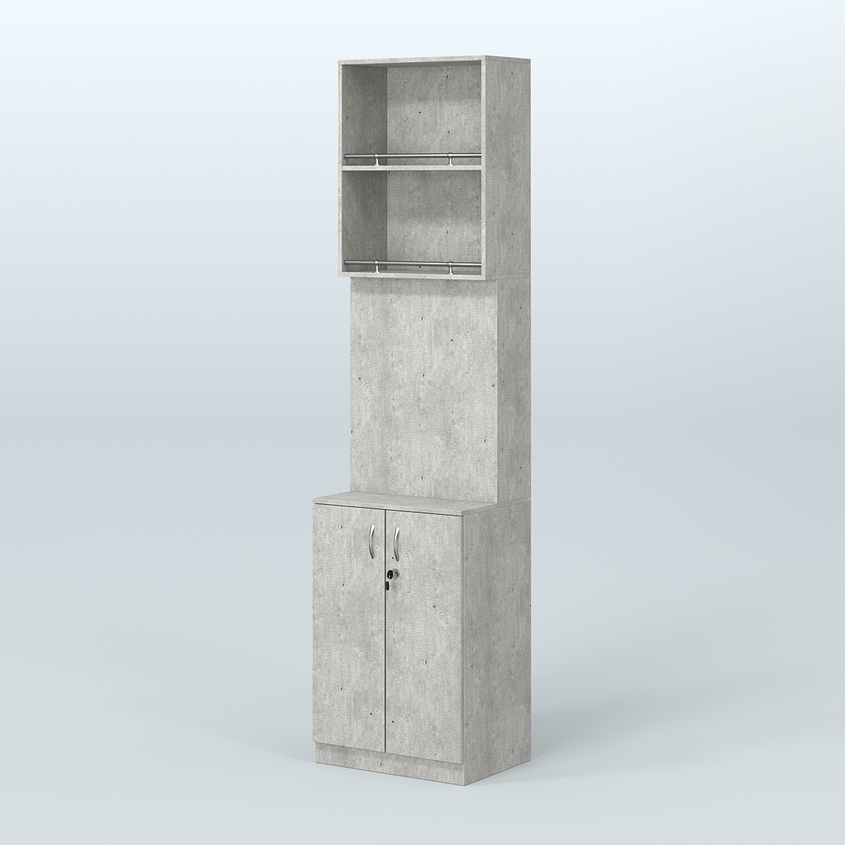 Специализи- рованный стеллаж из ДСП с панелью под врезные краны для магазина разливного пива и рыбы BEER&FISH-СПД-04-600 Метрополитан Грей