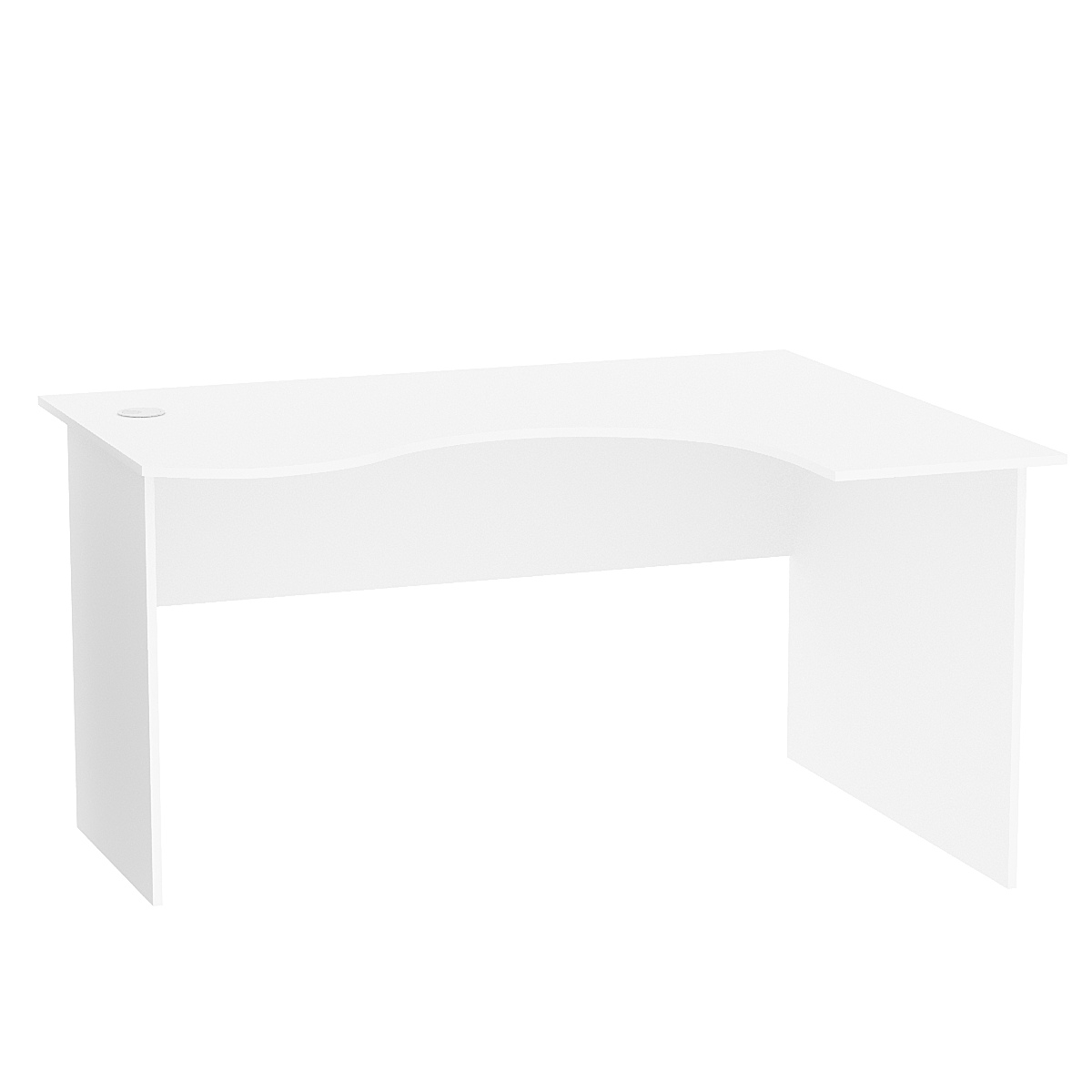 Стол эргономичный офисный СЭ-14 (право-сторонний) Белый