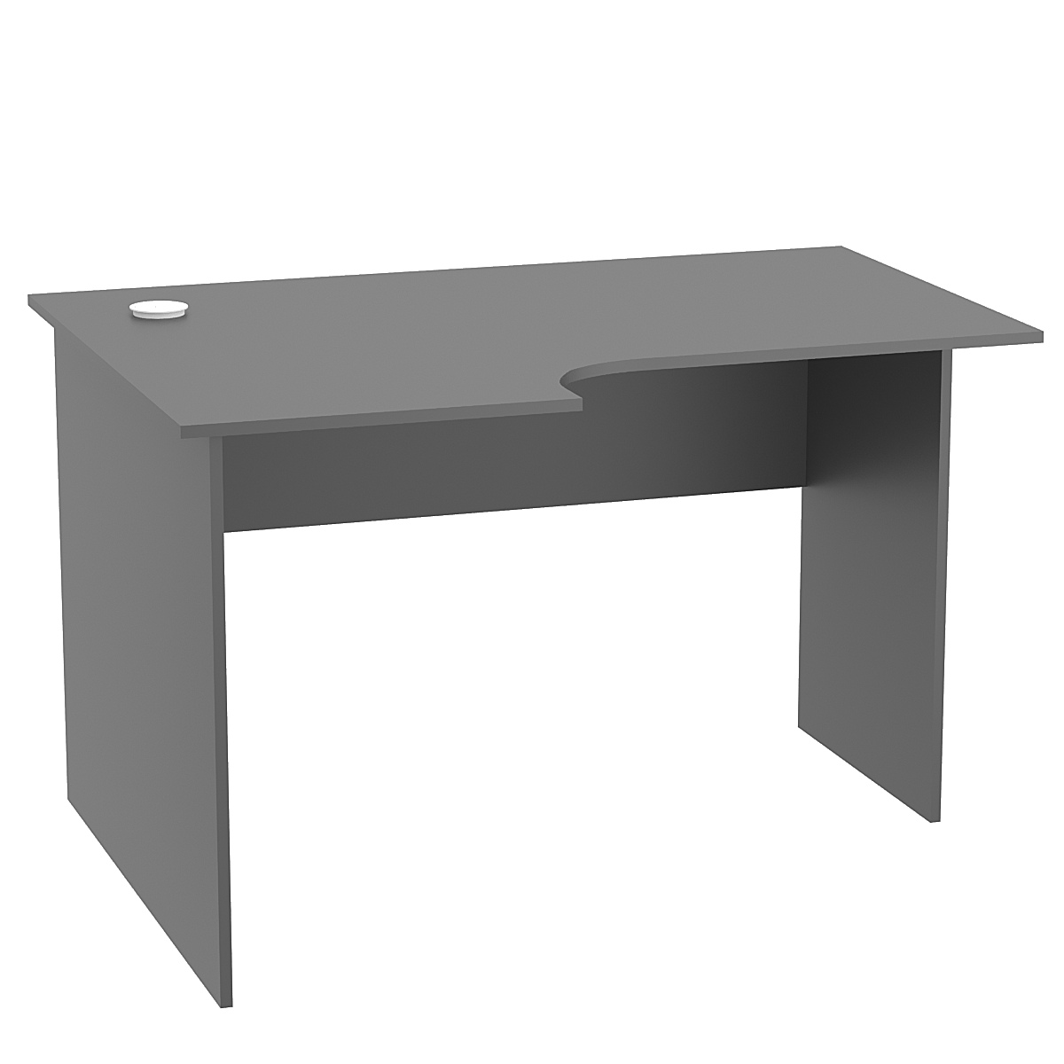 Стол эргономичный офисный СЭ-15 (левосторонний) Темно-Серый