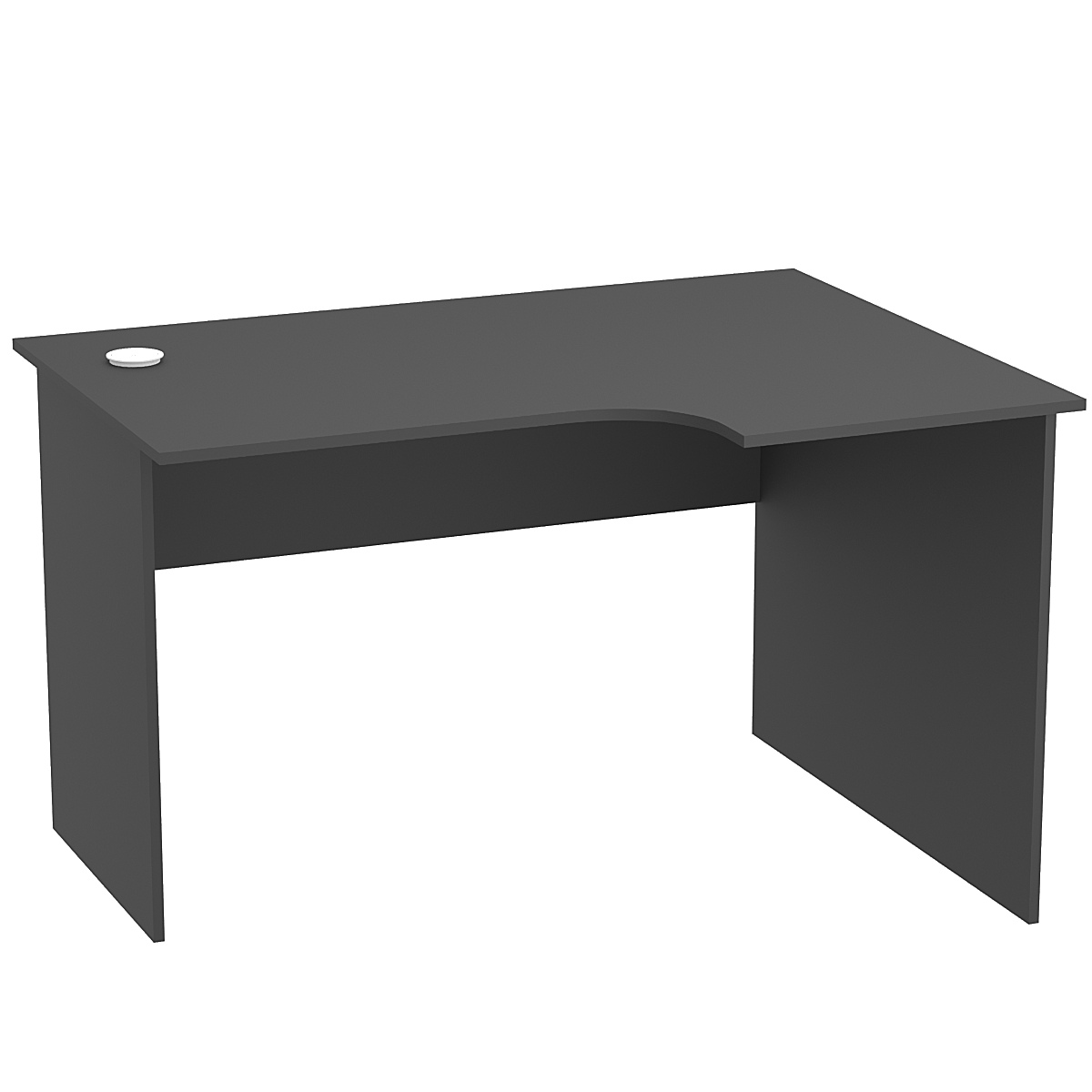 Стол эргономичный офисный СЭ-16 (право-сторонний) Черный