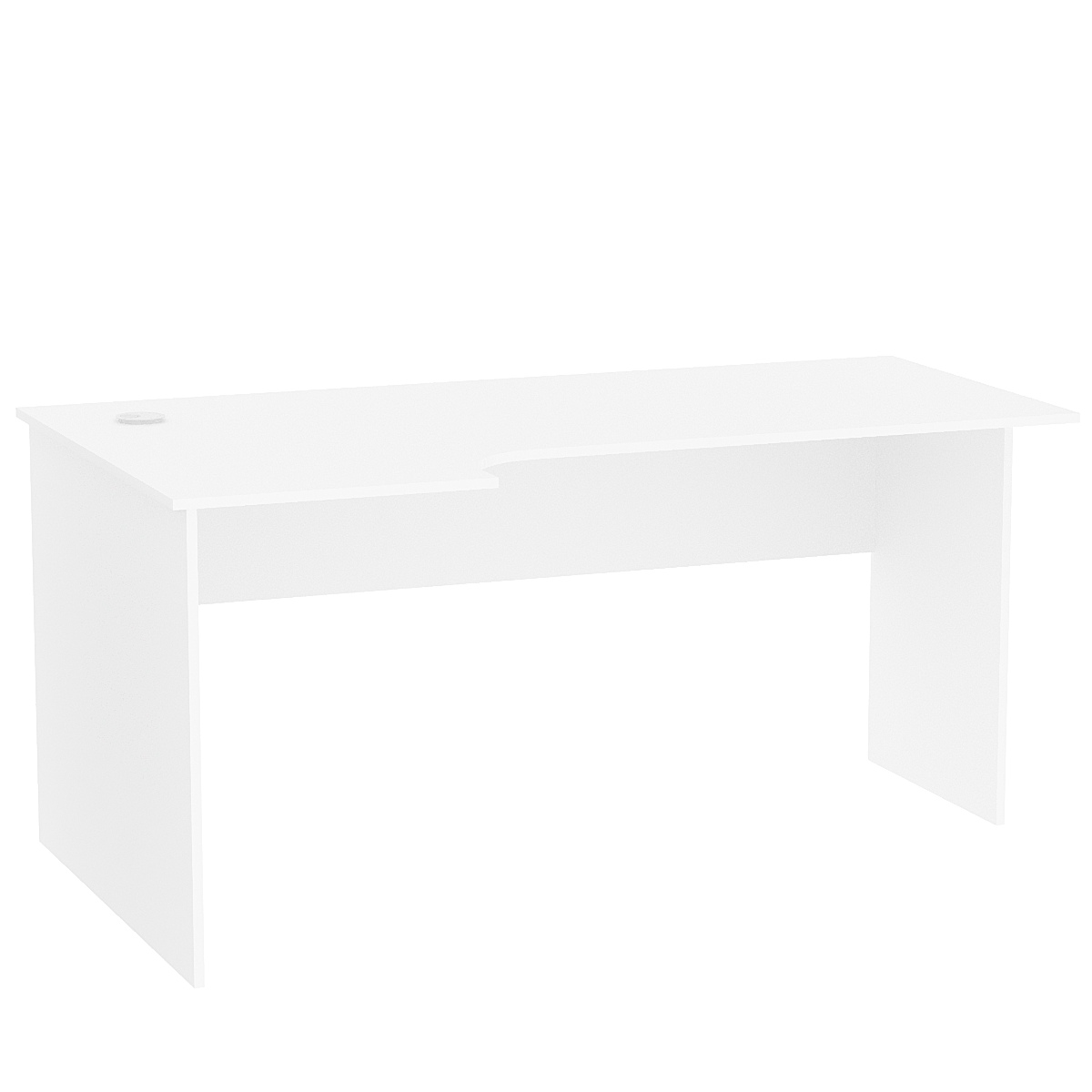 Стол эргономичный офисный СЭ-17 (левосторонний) Белый