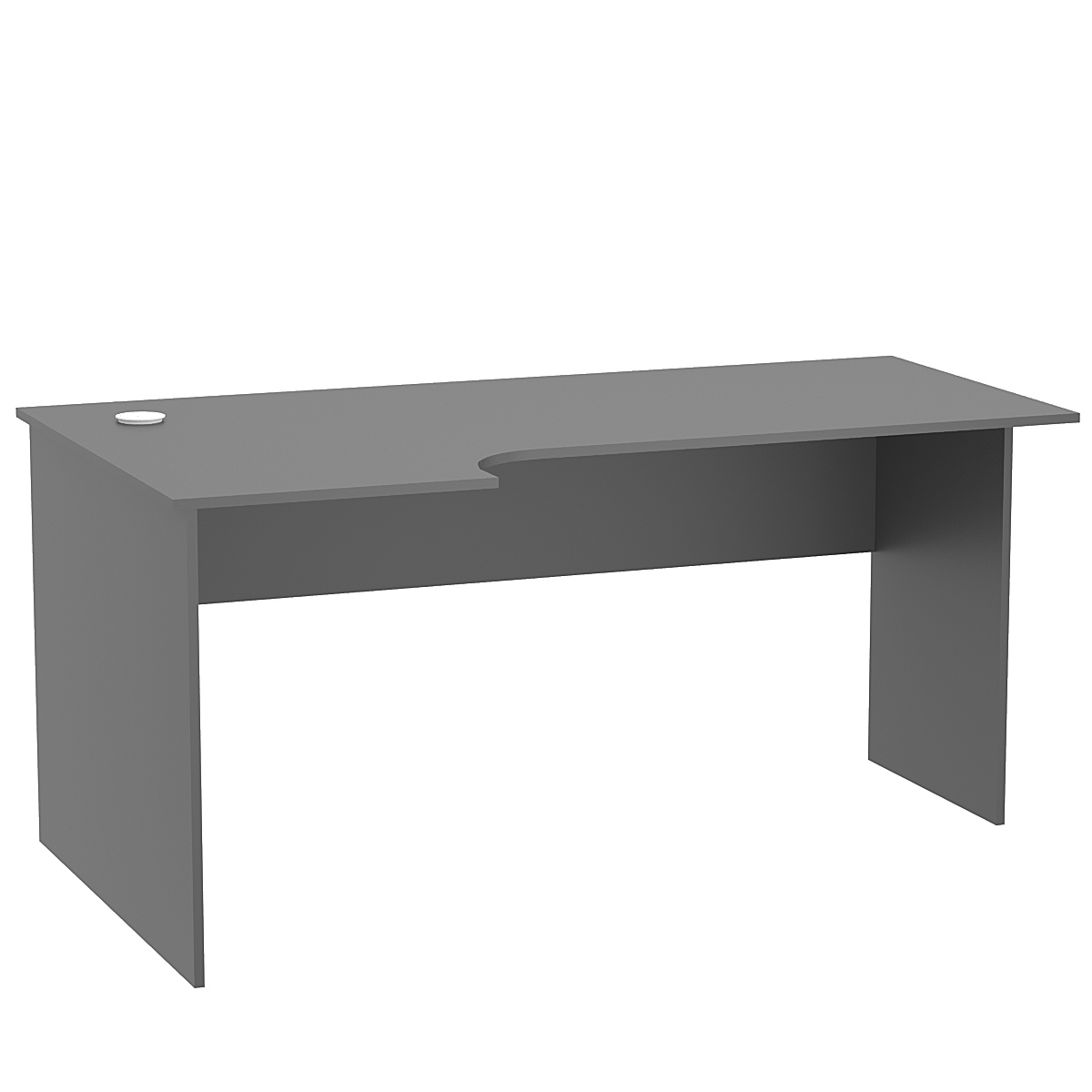 Стол эргономичный офисный СЭ-17 (левосторонний) Темно-Серый