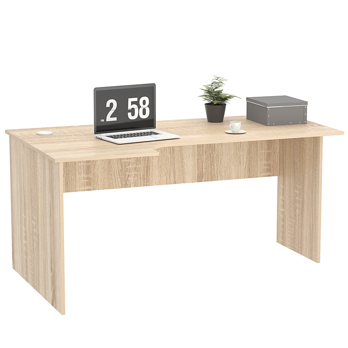 Стол эргономичный офисный СЭ-17 (левосторонний) Дуб сонома