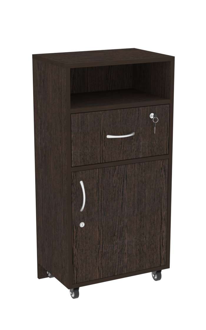 Прилавок под кассу серии СЛИМ №2 выкатной Дуб Венге